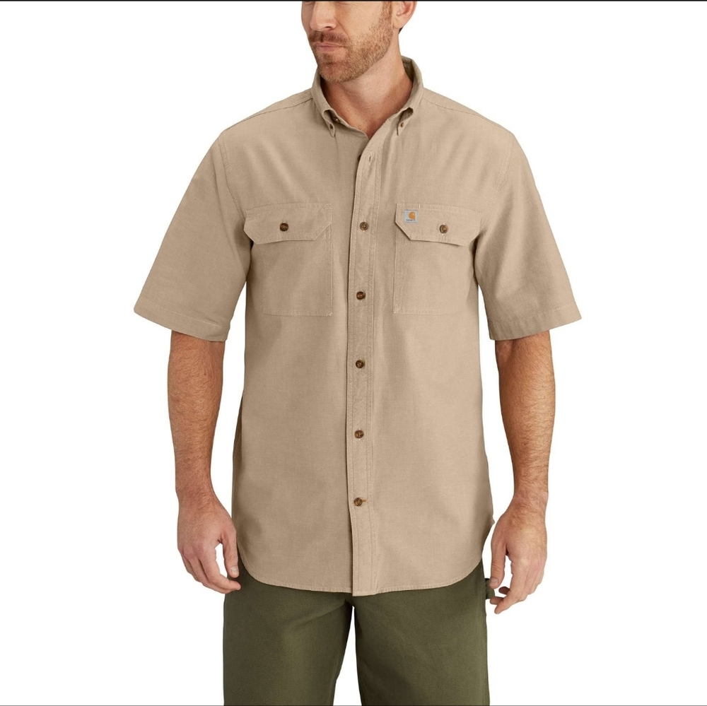 Carhartt Men's Big & Tall Short Sleeve Shirt Lightweight Chambray 2XL